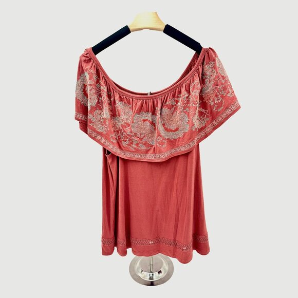 Knox Rose Scoop Neck Or Off the Shoulder Knit Top - Picture 1 of 2